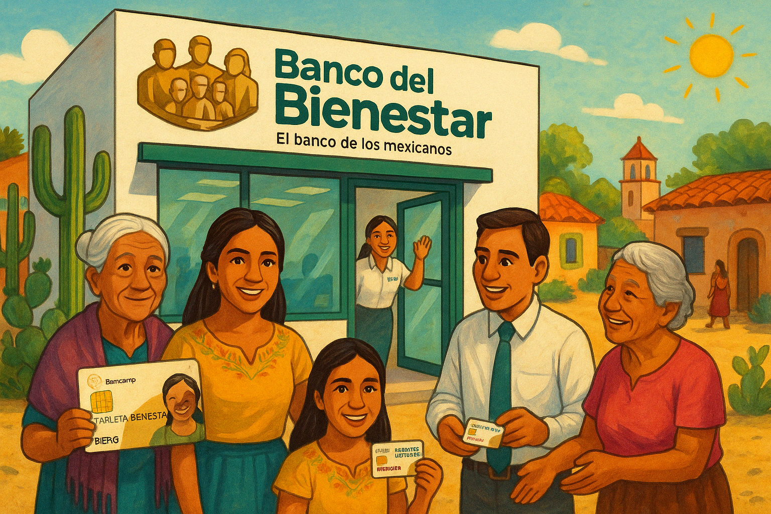 Sucursal del Banco del Bienestar en una comunidad rural